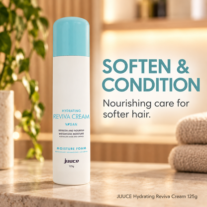JUUCE Hydrating Reviva Cream 125g: SOFTEN & CONDITION. Nourishing care for softer hair.