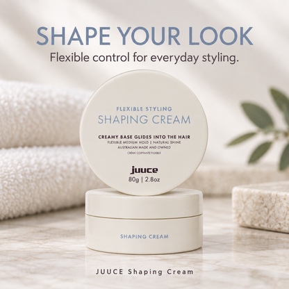 JUUCE Shaping Cream 80ml: SHAPE YOUR LOOK. Flexible control for everyday styling.