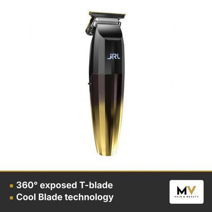 JRL 2020C Gold Clipper & 2020T Gold Trimmer Duo – 360° exposed T-blade, Cool Blade technology