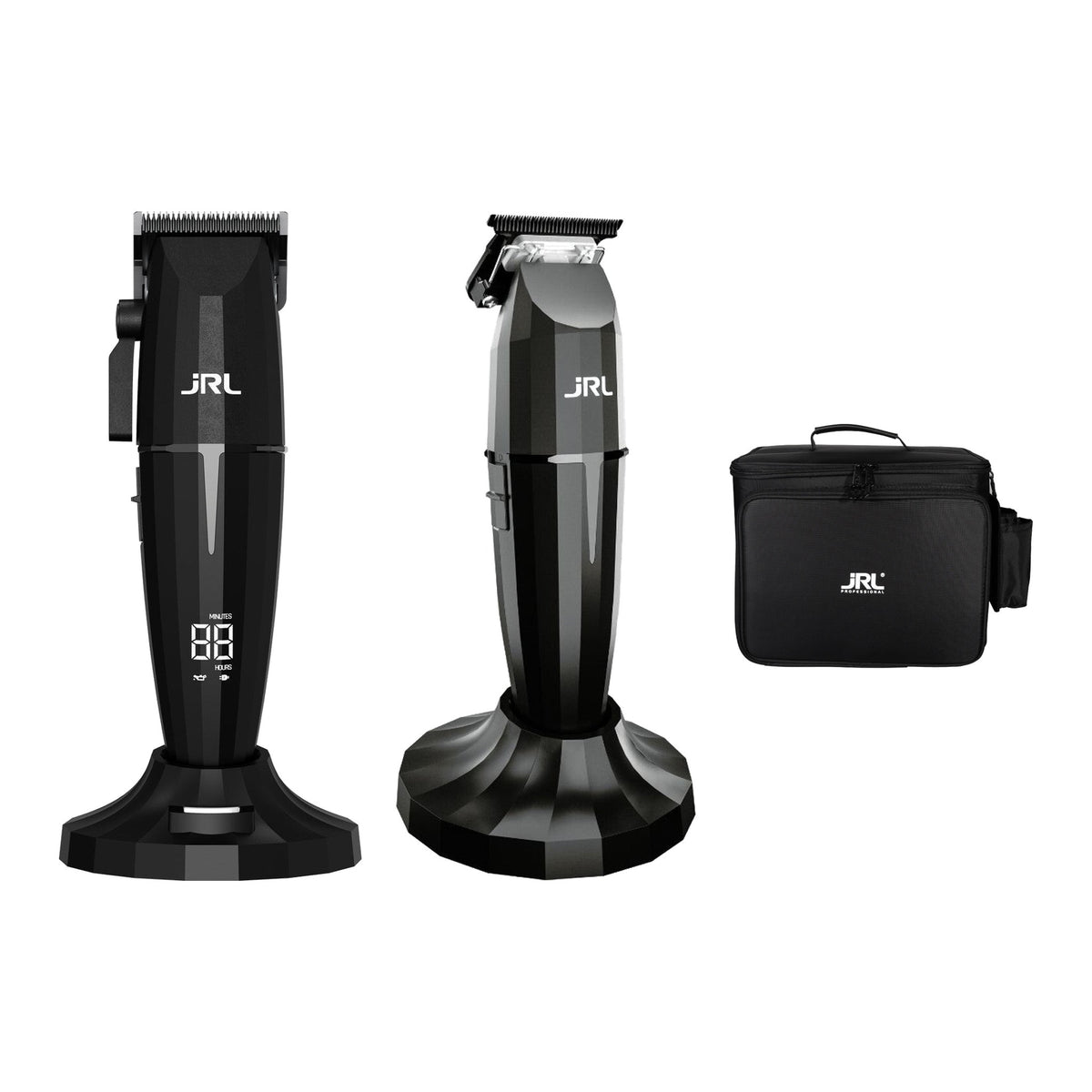 JRL Onyx Black Clipper, Trimmer & Pro Tool Bag Kit