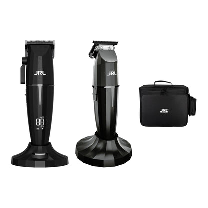JRL Onyx Black Clipper, Trimmer & Pro Tool Bag Kit