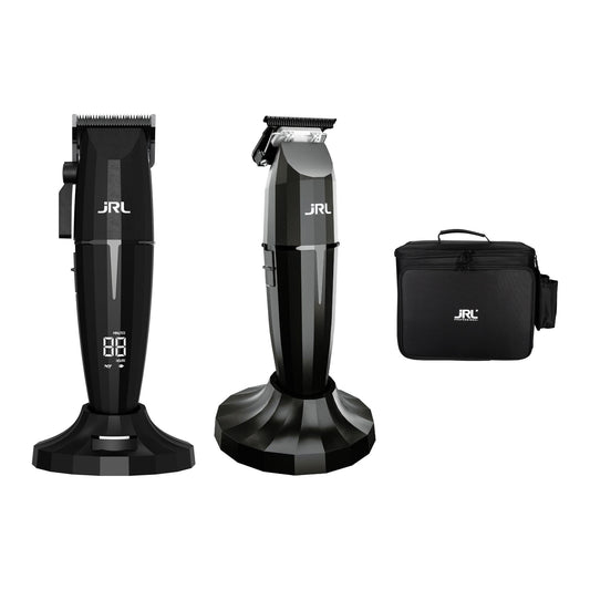 JRL Onyx Black Clipper, Trimmer & Pro Tool Bag Kit