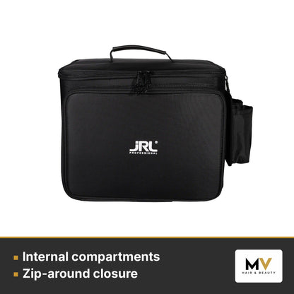 JRL Onyx Black Clipper, Trimmer & Pro Tool Bag Kit – Internal compartments, Zip-around closure