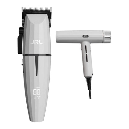 JRL Ghost White Onyx Clipper & Forte Pro Dryer Duo