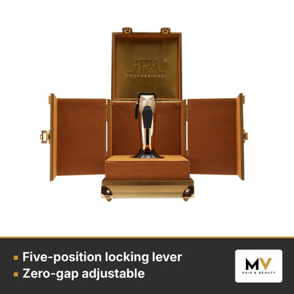 JRL 3000C Gold Clipper, 2020T Gold Trimmer & SF Pro Shaver Trio – Five-position locking lever, Zero-gap adjustable