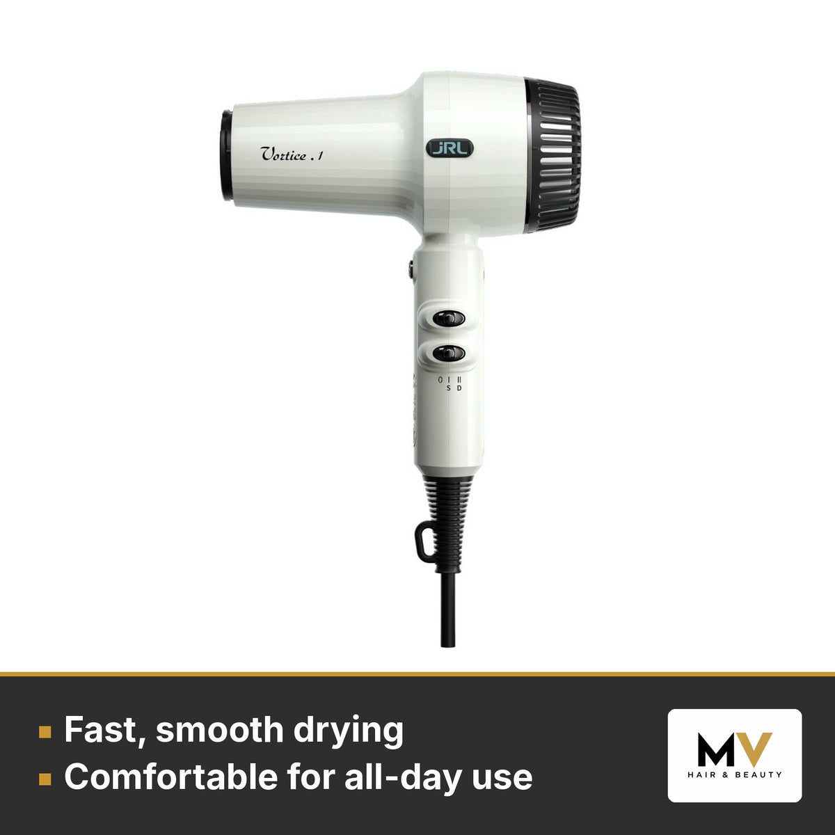 JRL 3000C Gold Clipper & Vortice.1 Dryer Duo – Fast, smooth drying, Comfortable for all-day use