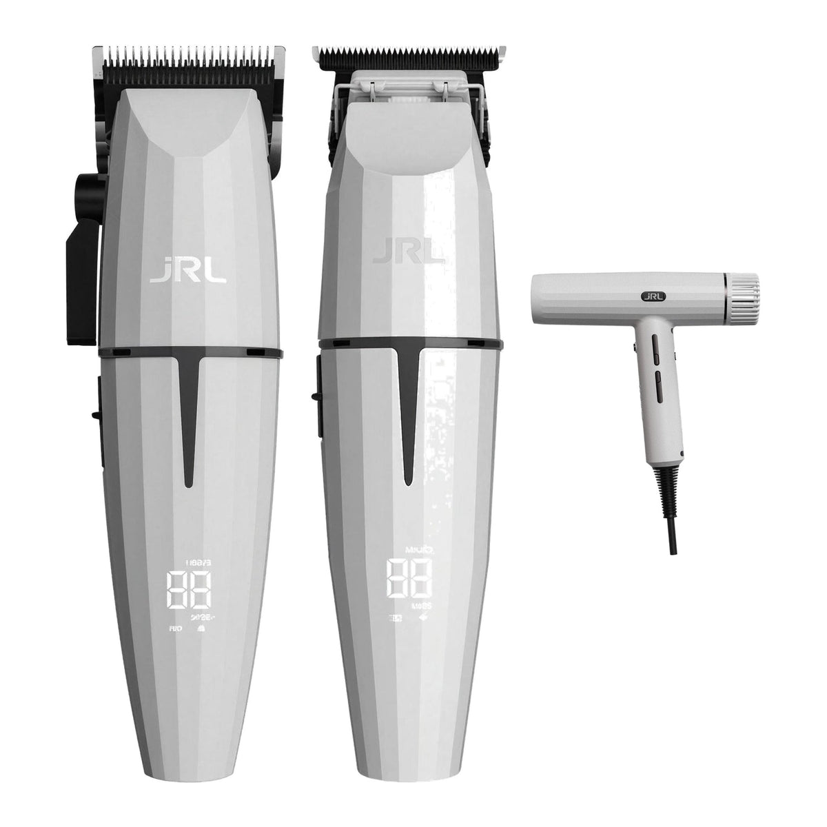JRL Ghost White Onyx Clipper, Trimmer & Forte Pro Dryer Trio