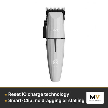 JRL Ghost White Onyx Clipper, Trimmer & Forte Pro Dryer Trio – Reset IQ charge technology, Smart-Clip: no dragging or stalling