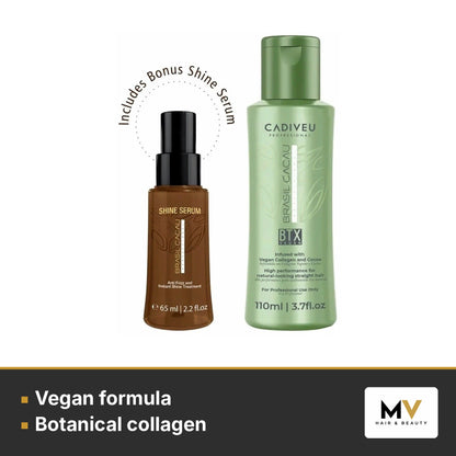 Brasil Cacau Anti-Residue Shampoo – Step 1 110ml, BTX Vegan 110ml & Deep Conditioning Mask – Step 3 110ml Trio – Vegan formula, Botanical collagen