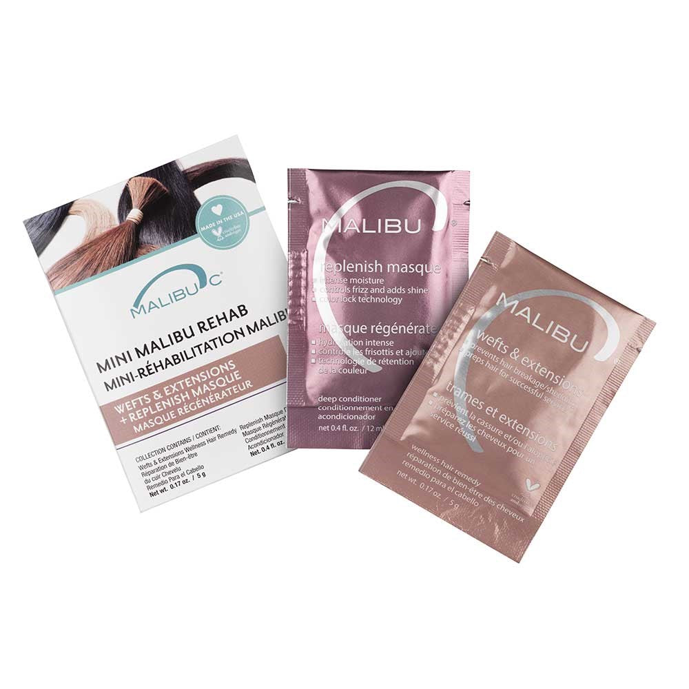 Malibu C Mini Malibu Rehab Wefts & Extensions – 5g + 12ml
