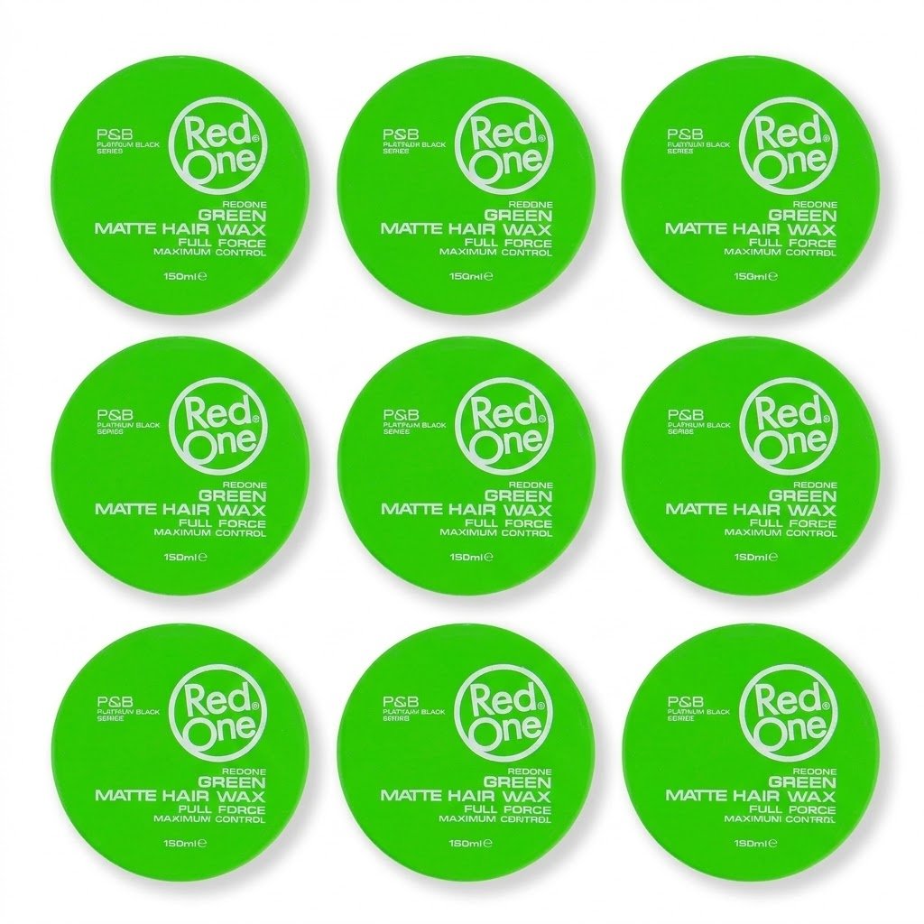9x RedOne Green Hairstyling Wax full force Red One 150ml - MV hair and beauty