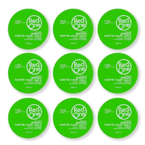 9x RedOne Green Hairstyling Wax full force Red One 150ml - MV hair and beauty