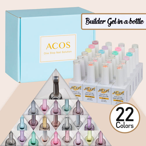 ACOS Builder Gel in a Bottle 22-colour collection kit