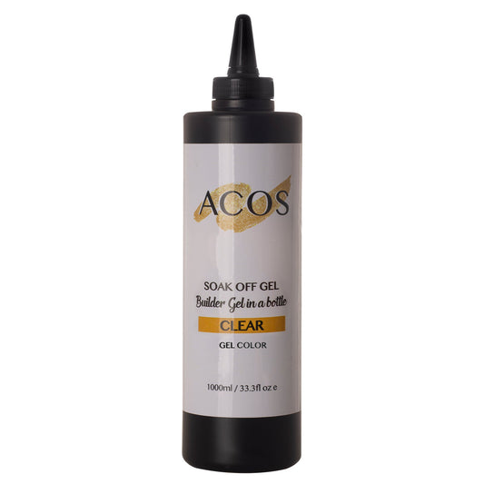 ACOS Clear Builder Gel 1000ml refill bottle
