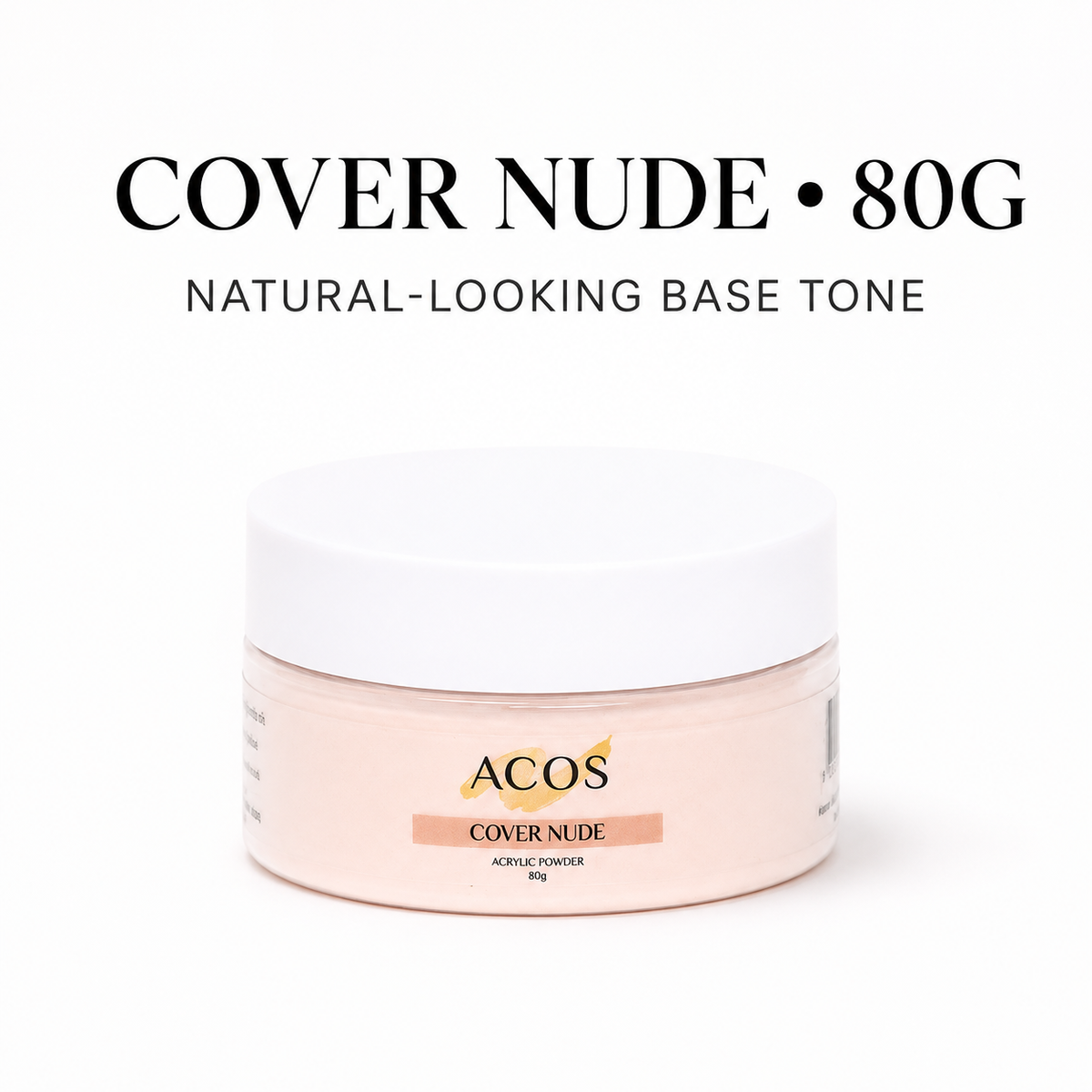 ACOS Cover Nude Acrylic Powder 80g — natural-looking base tone