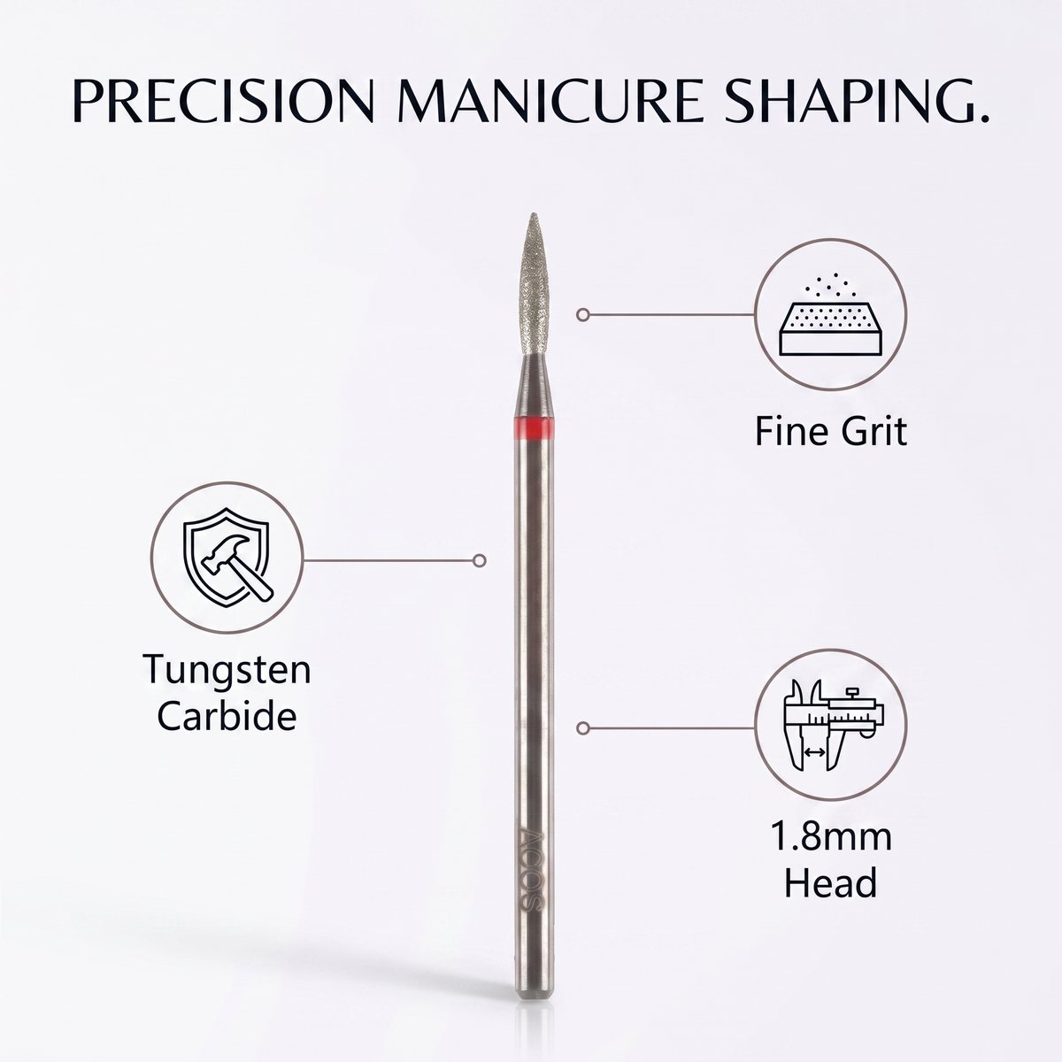ACOS 1.8mm Flame Shape Drill Bit benefits