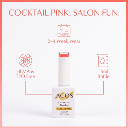 ACOS Cocktail Pink gel colour benefits