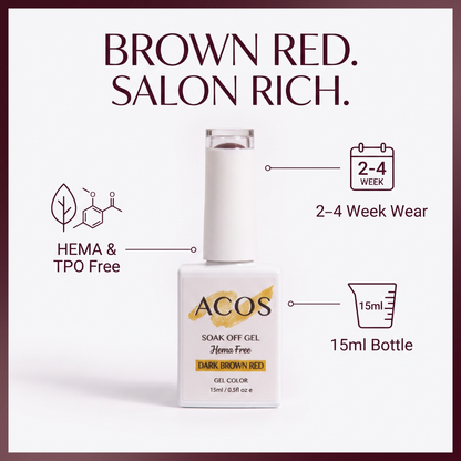 ACOS Dark Brown Red gel colour benefits