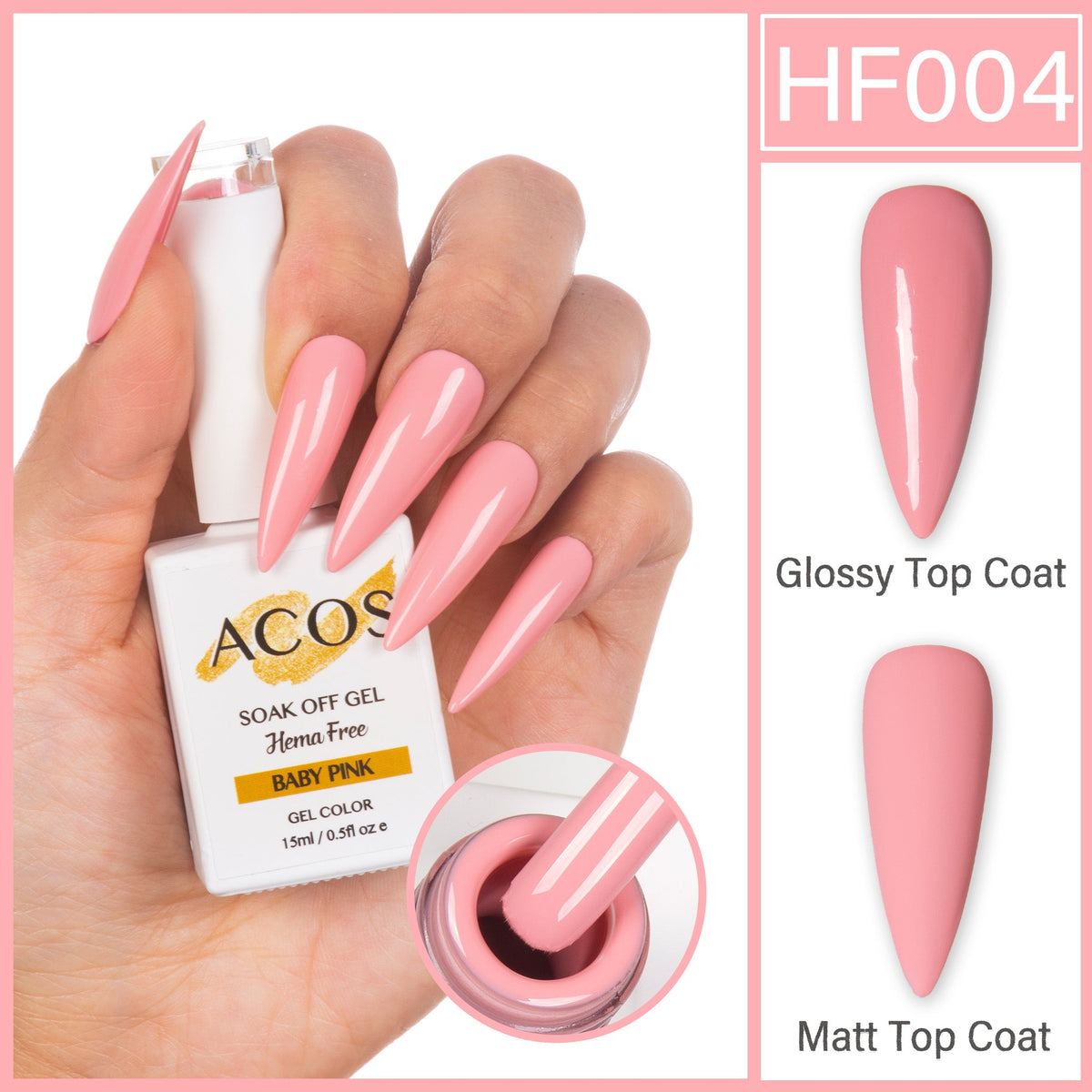 ACOS Hema Free Gel Colour BABY PINK (004)