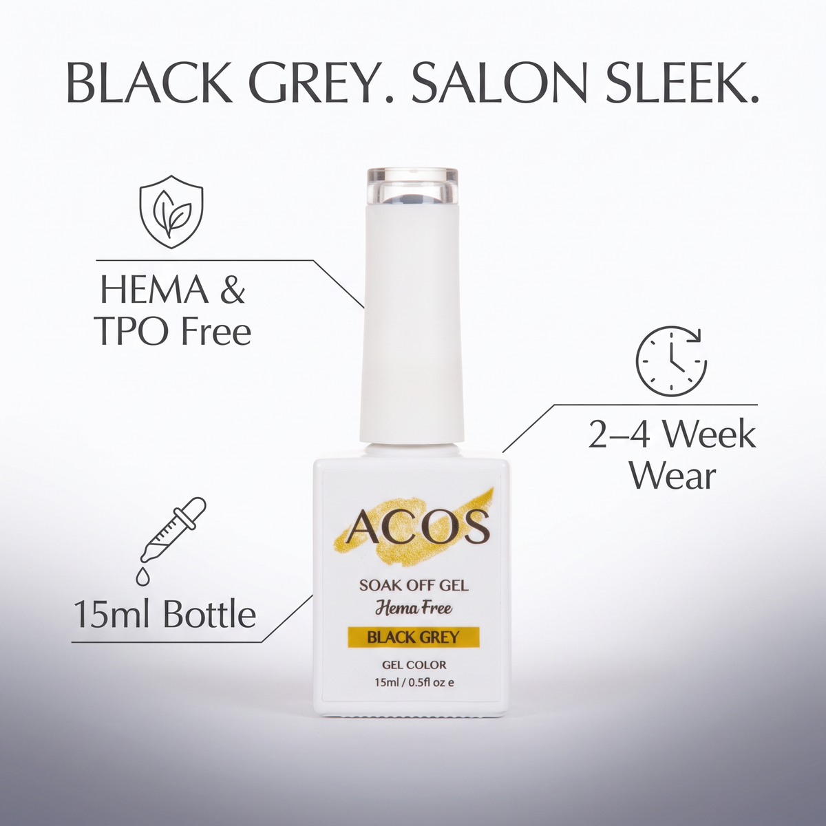 ACOS Black Grey gel colour benefits