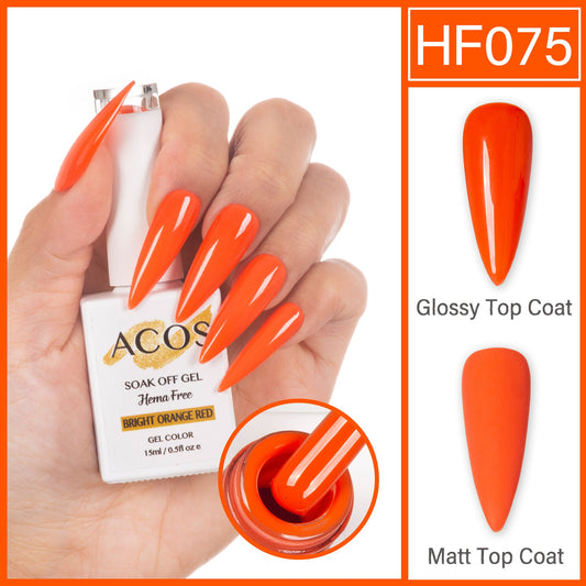 ACOS Hema Free Gel Colour BRIGHT ORANGE RED (075)