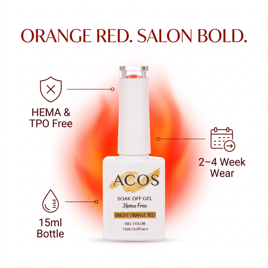 ACOS Bright Orange Red gel colour benefits