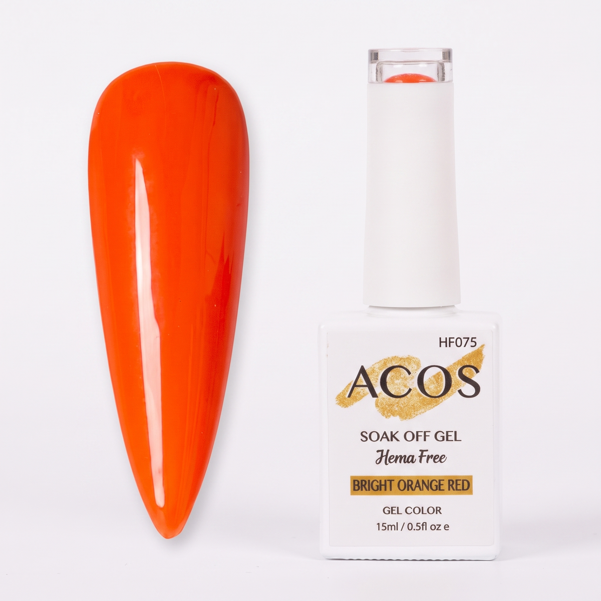 ACOS Bright Orange Red nail swatch