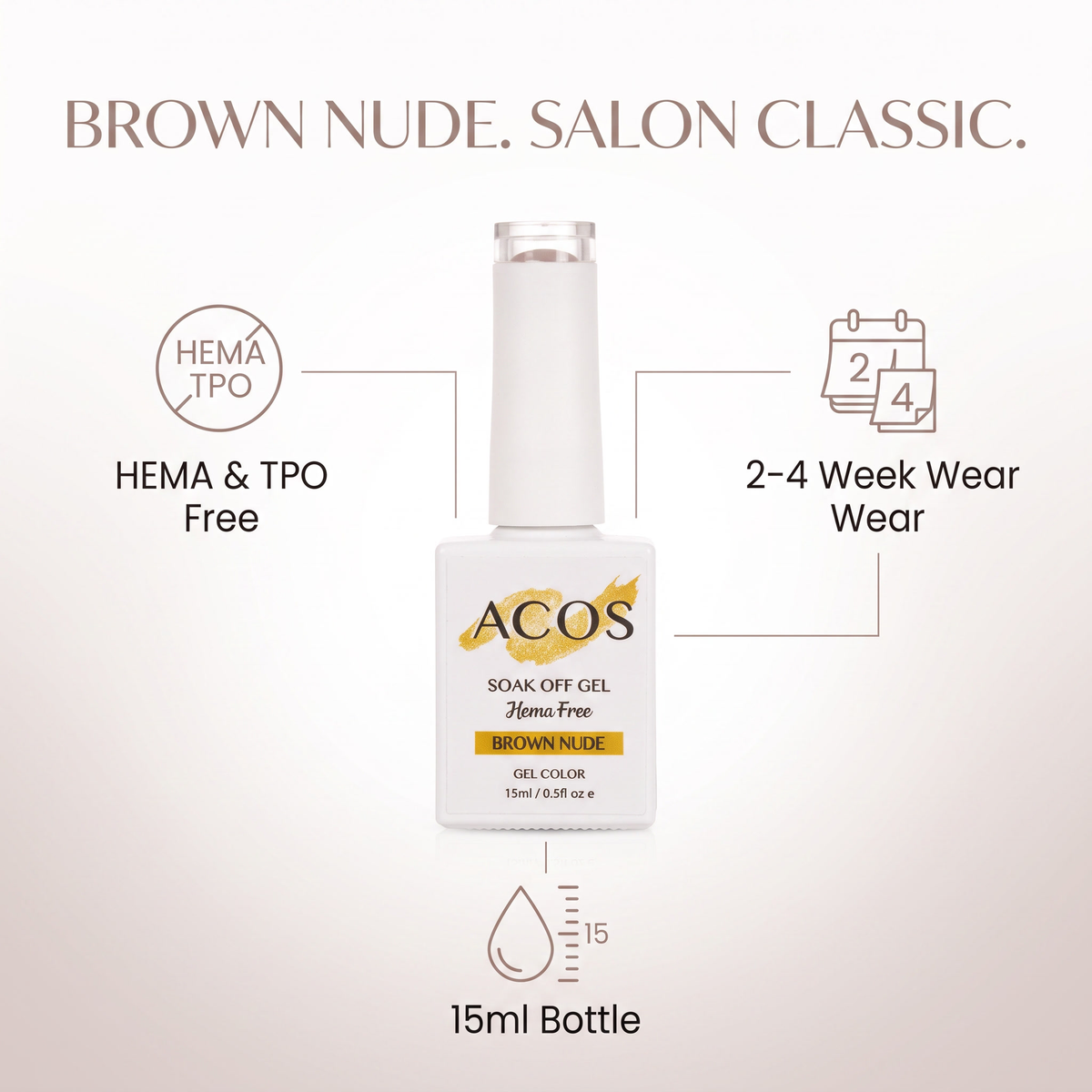 ACOS Brown Nude gel colour benefits