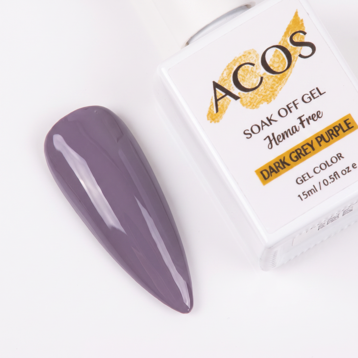 ACOS Dark Grey Purple nail swatch