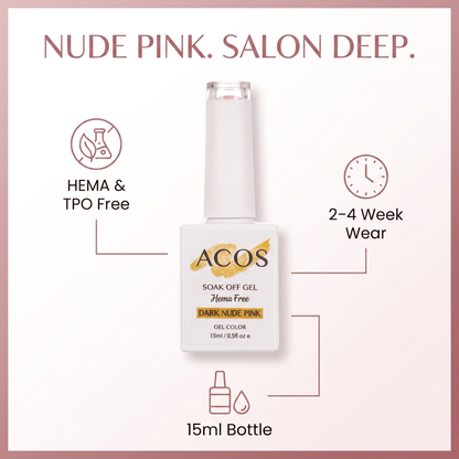 ACOS Dark Nude Pink gel colour benefits
