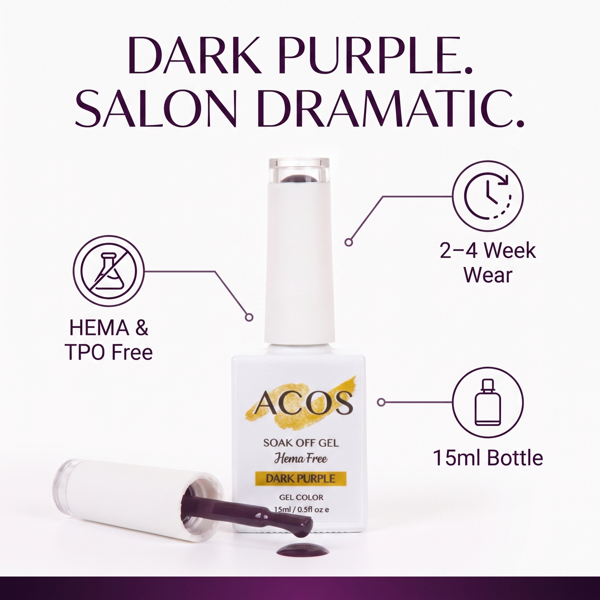 ACOS Dark Purple gel colour benefits