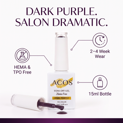 ACOS Dark Purple gel colour benefits