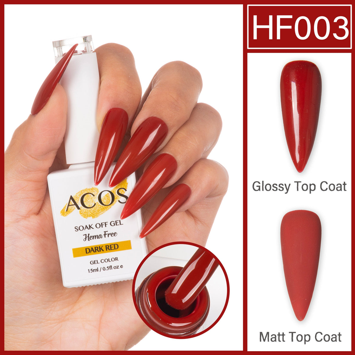 ACOS Hema Free Gel Colour DARK RED (003)