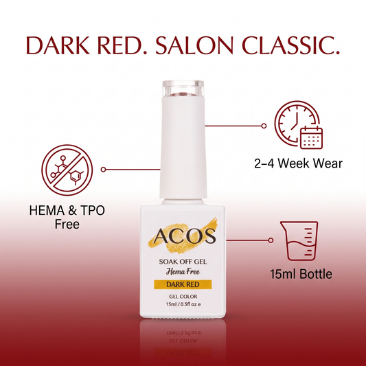 ACOS Dark Red gel colour benefits