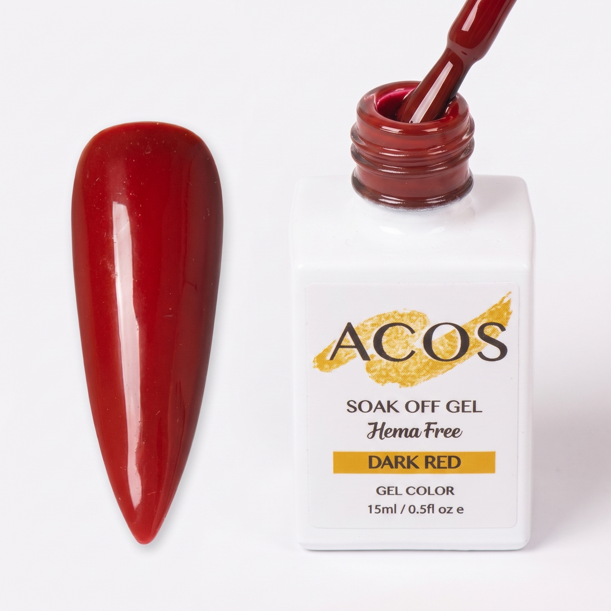 ACOS Dark Red nail swatch
