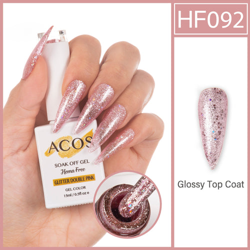 ACOS HEMA-Free Gel Colour Glitter Double Pink 092 15ml bottle