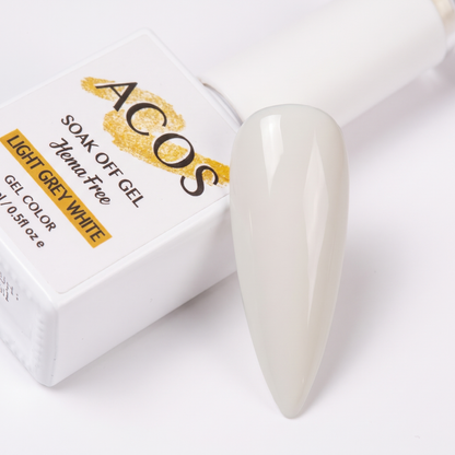 ACOS Light Grey White nail swatch