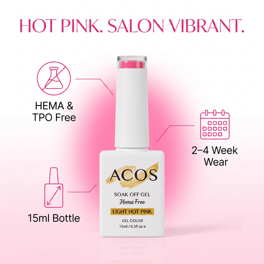 ACOS Light Hot Pink gel colour benefits
