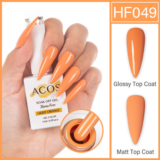 ACOS HEMA-Free Gel Colour Light Orange 049 15ml bottle