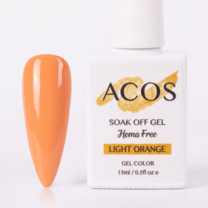 ACOS Light Orange 049 gel nail colour swatch