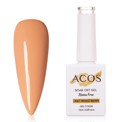 ACOS Light Orange Brown nail swatch