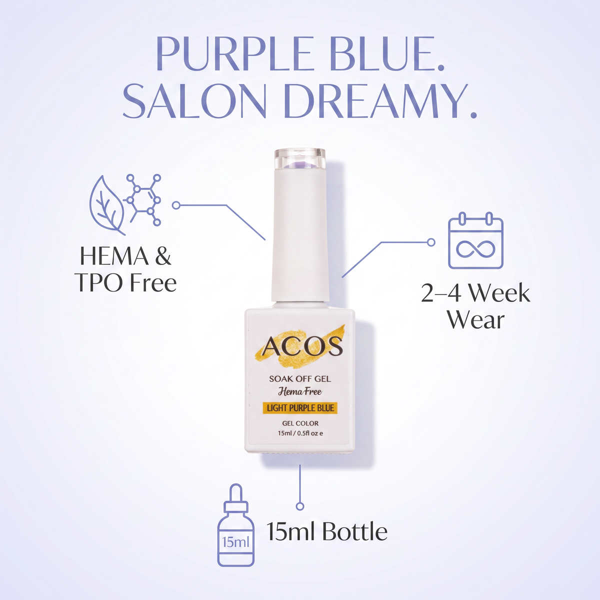 ACOS Light Purple Blue gel colour benefits