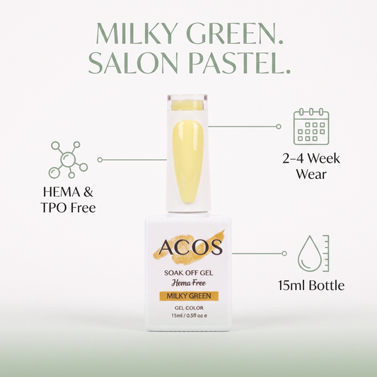 ACOS Milky Green gel colour benefits