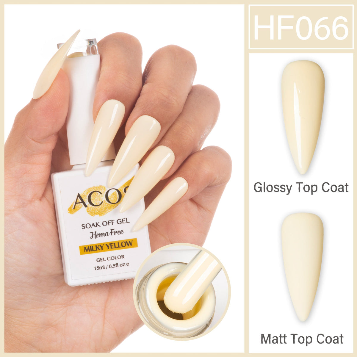 ACOS Hema Free Gel Colour MILKY YELLOW (066)