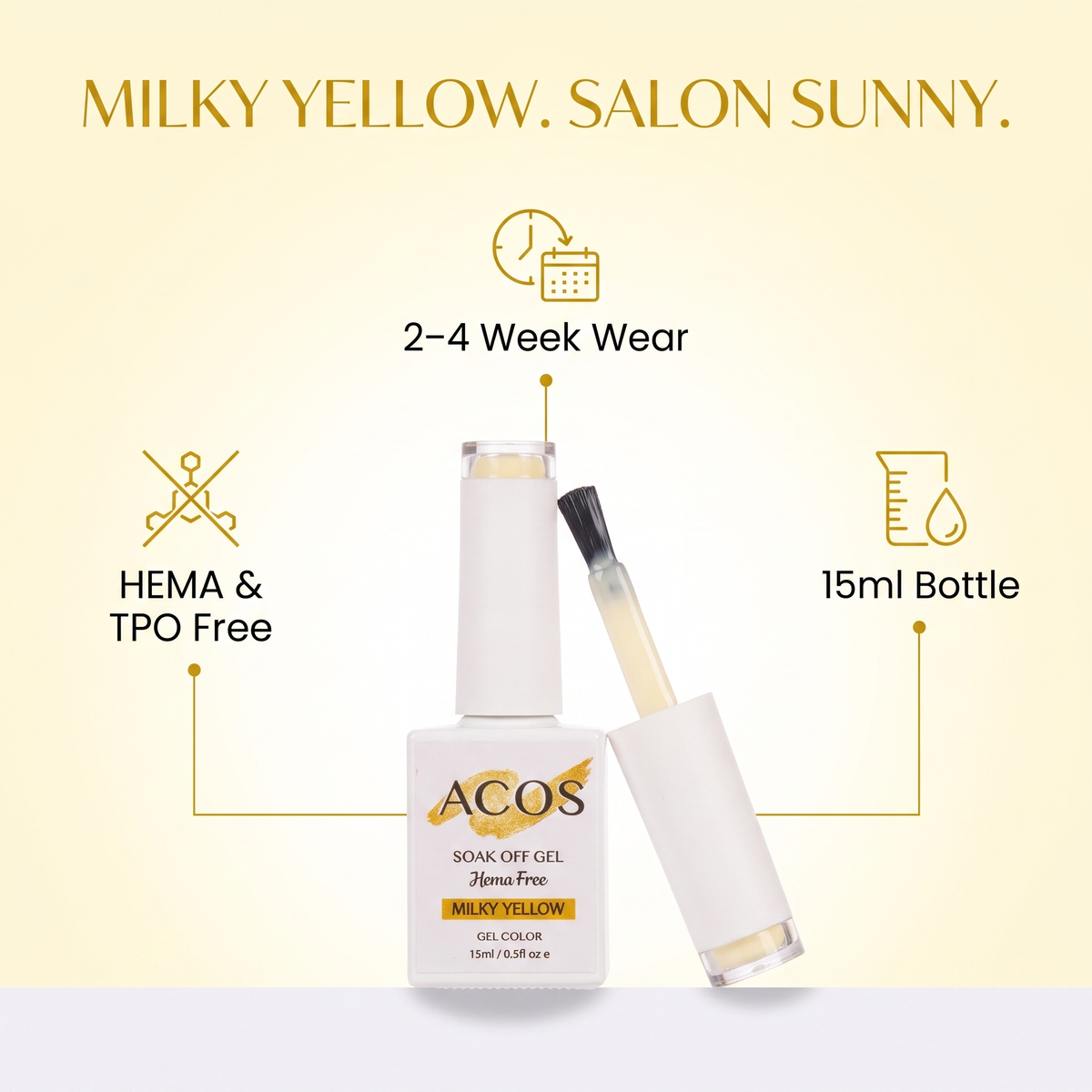 ACOS Milky Yellow gel colour benefits