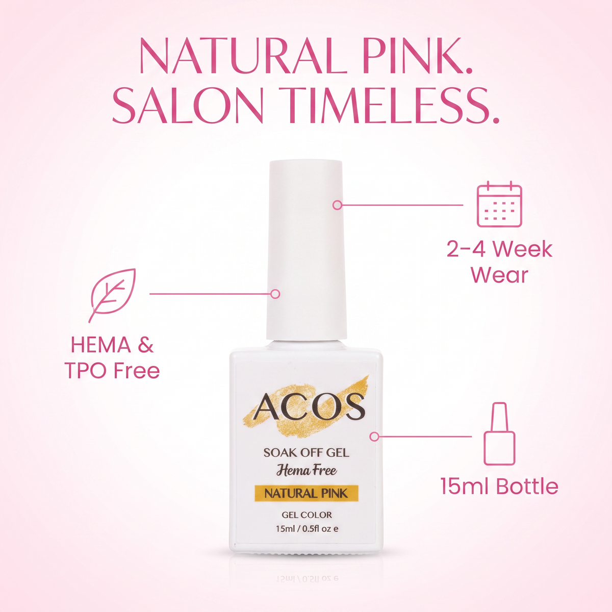 ACOS Natural Pink gel colour benefits