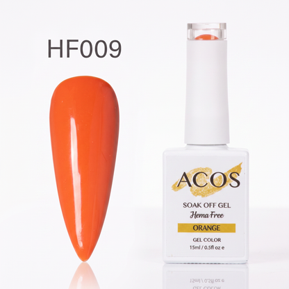 ACOS Orange 009 gel nail colour swatch