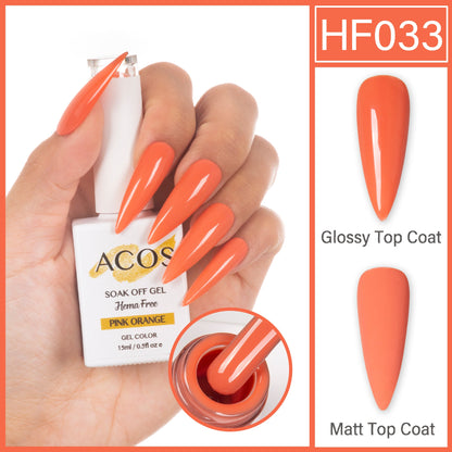 ACOS HEMA-Free Gel Colour Pink Orange 033 – 15ml