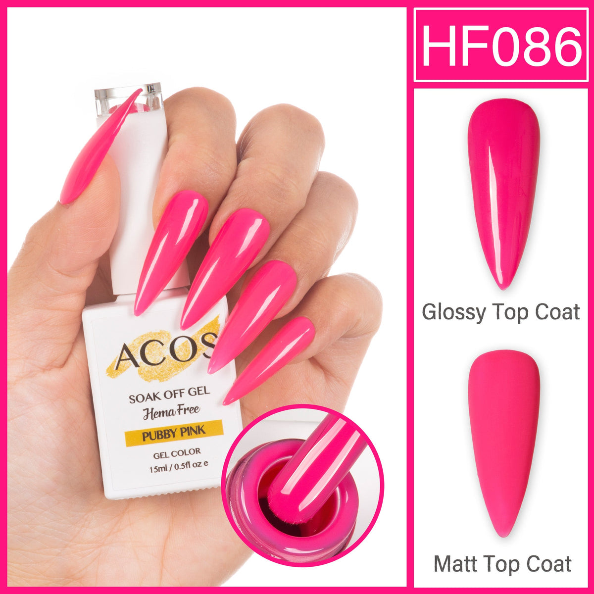 ACOS HEMA-Free Gel Colour Pubby Pink 086 – 15ml