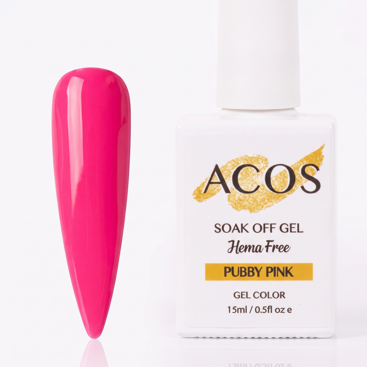 ACOS HF086 Pubby Pink gel colour nail swatches